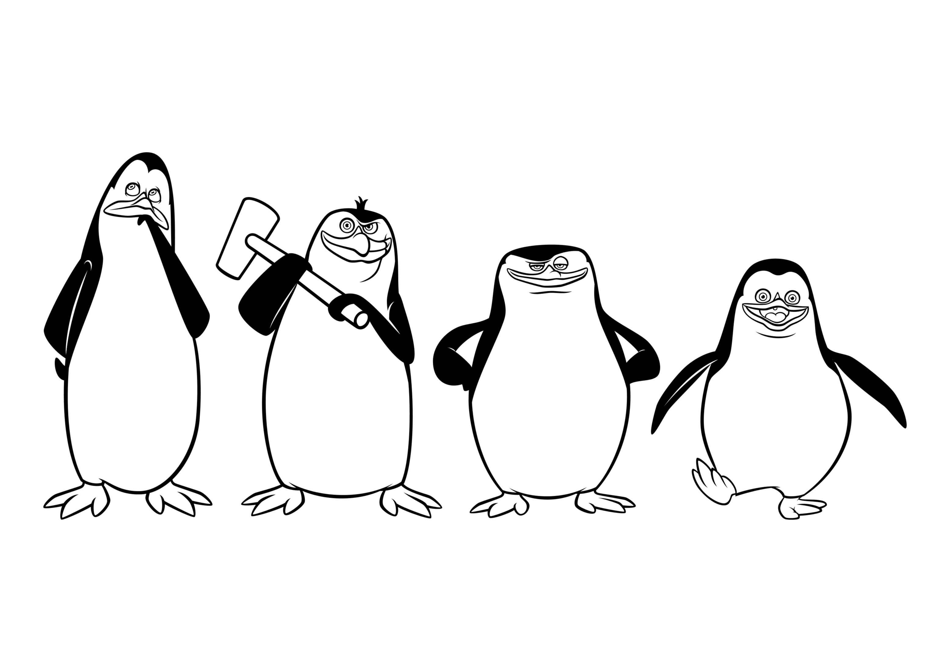 Раскраски пингвинов