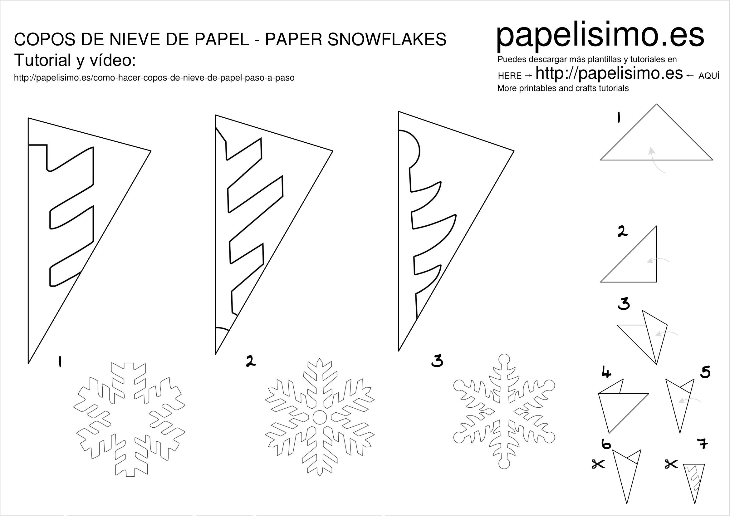 Простые снежинки из бумаги для детей