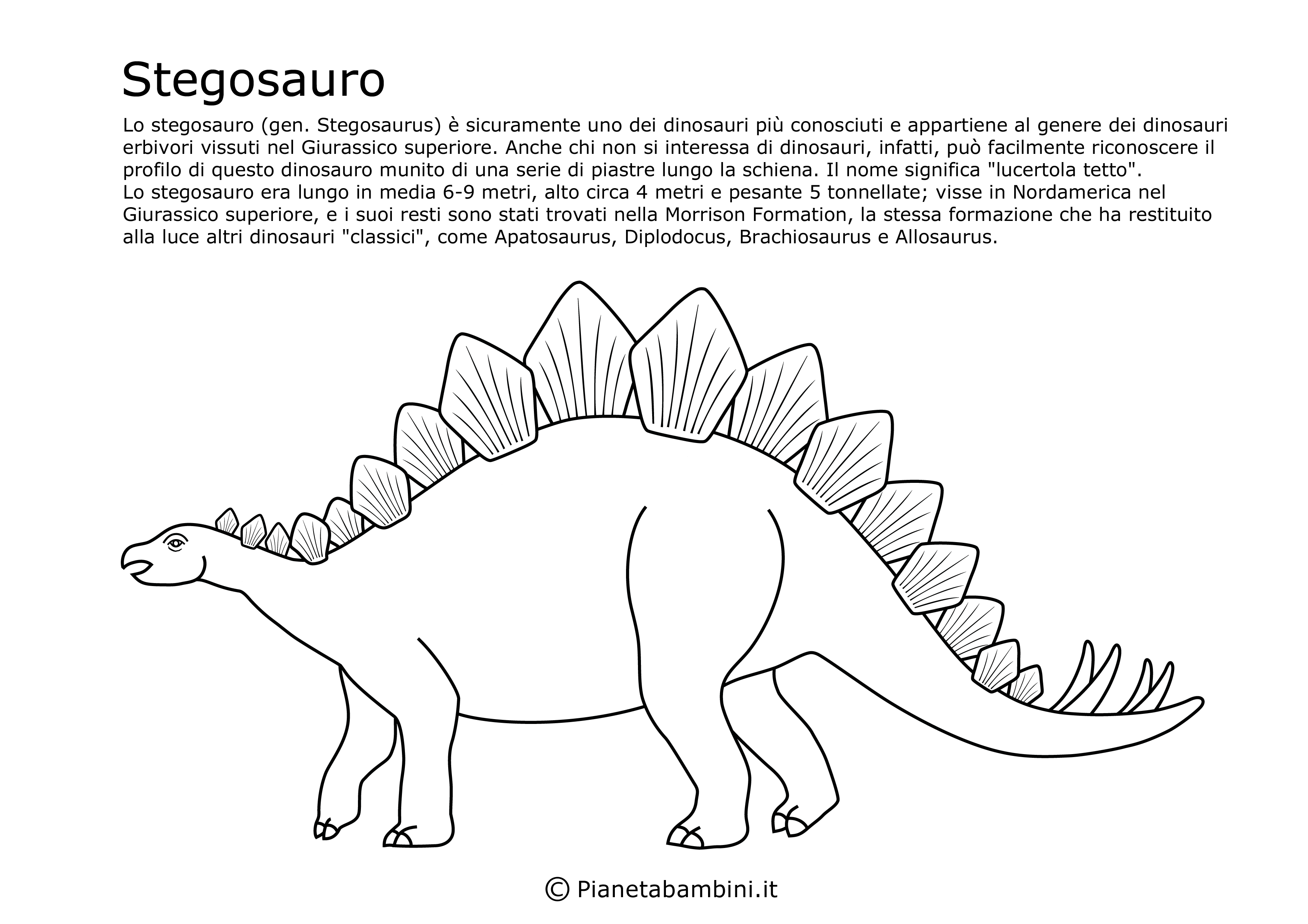 Раскраска - Стегозавр