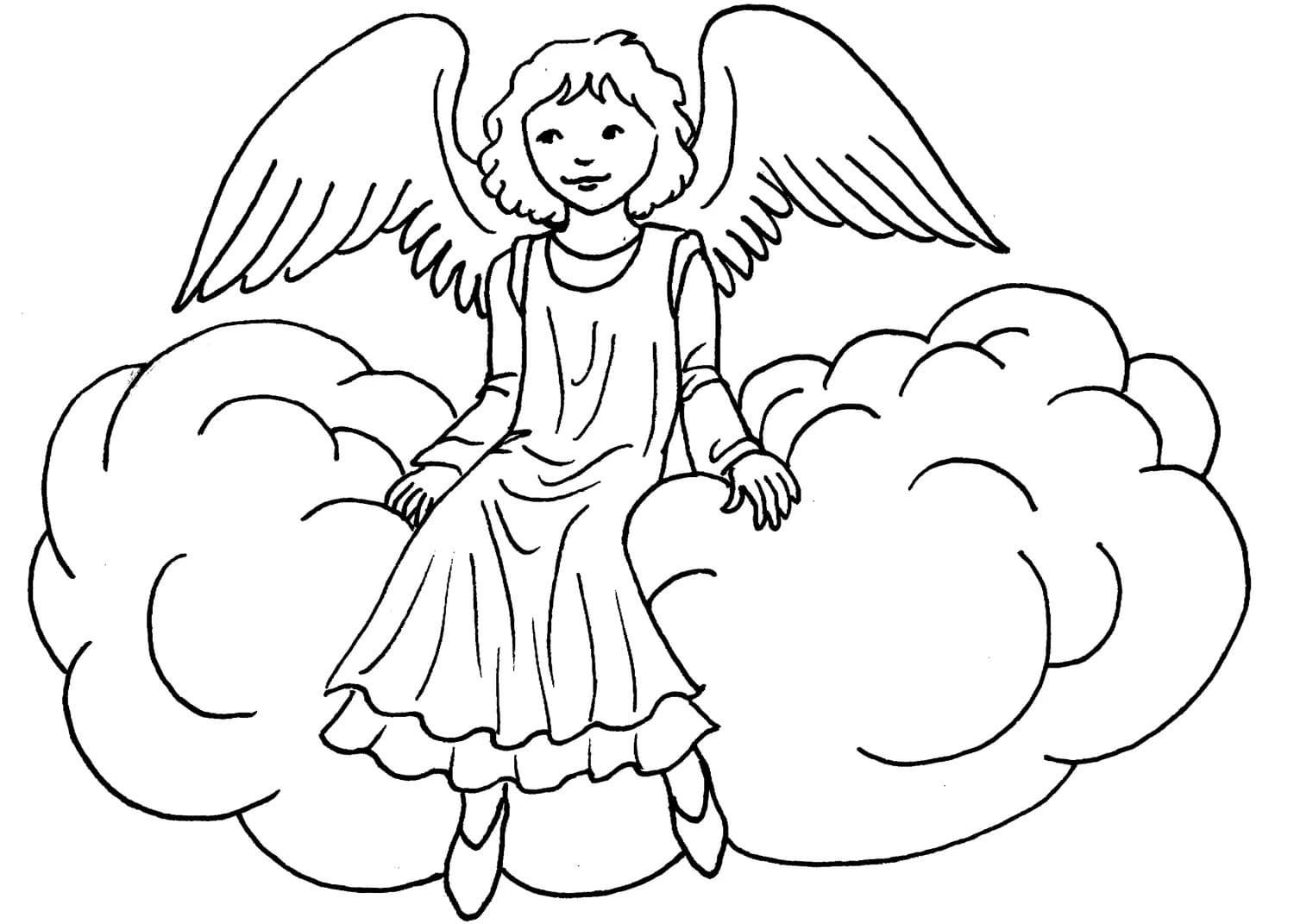 Векторы по запросу Раскраска ангел детей