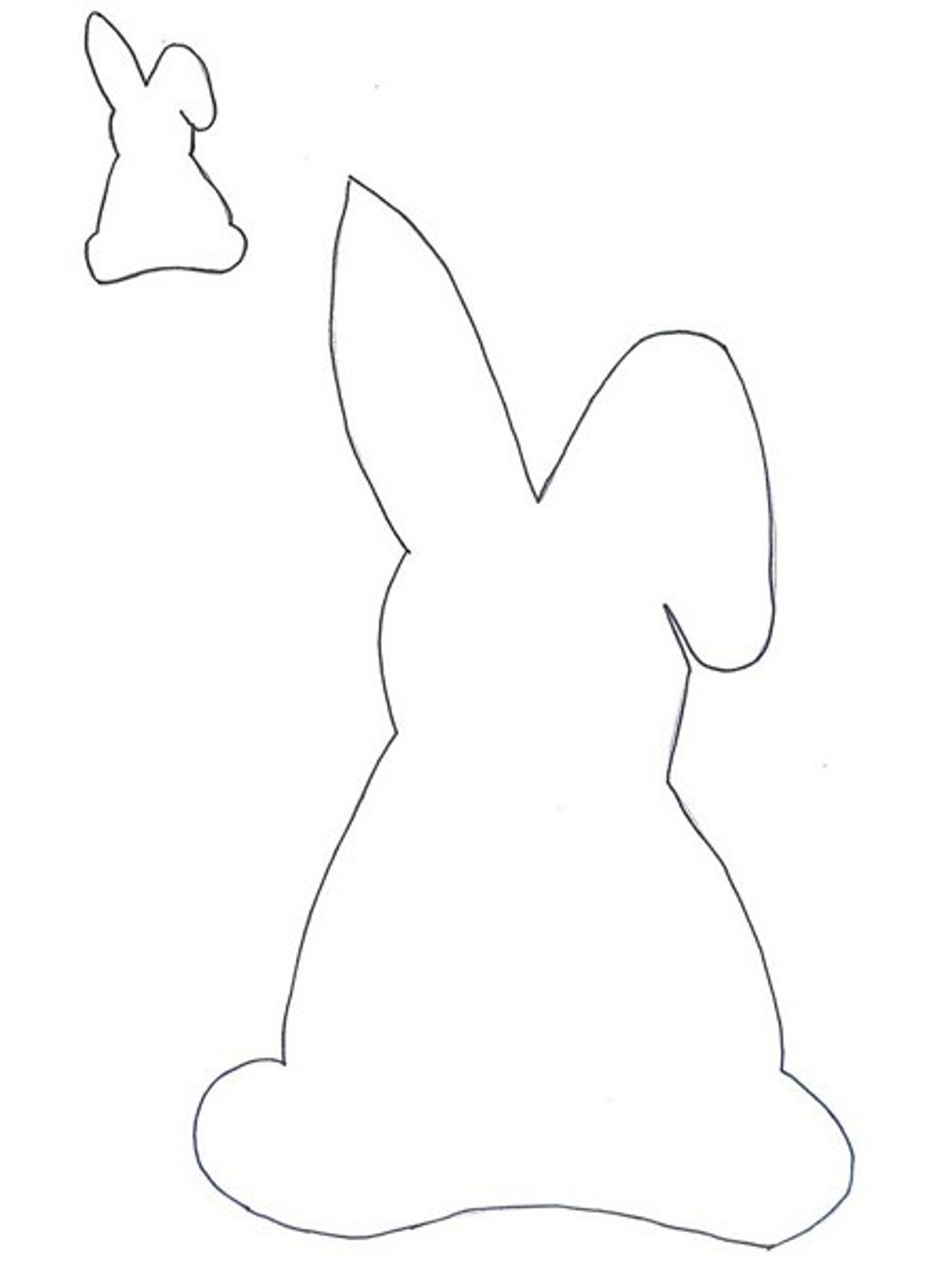 Шаблон пасхального зайца