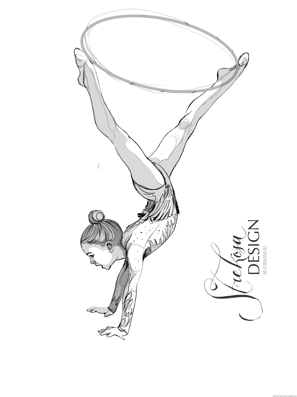 Рисунок на тему гимнастика - 77 фото