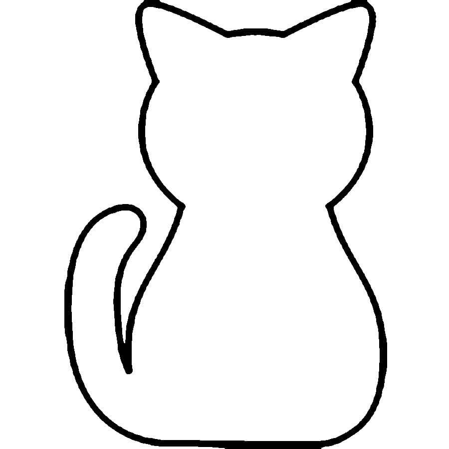 Шаблон кота для рисования - 81 фото