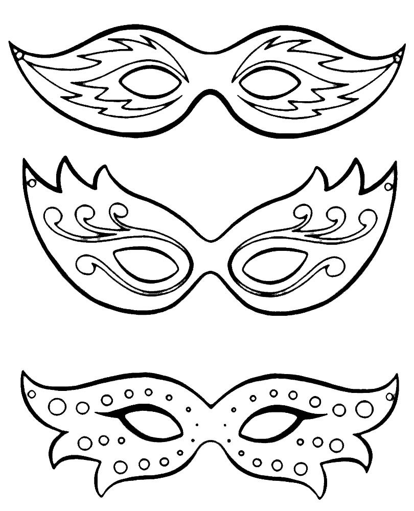 «Шаблон карнавальной маски» Маски для девочек своими руками.