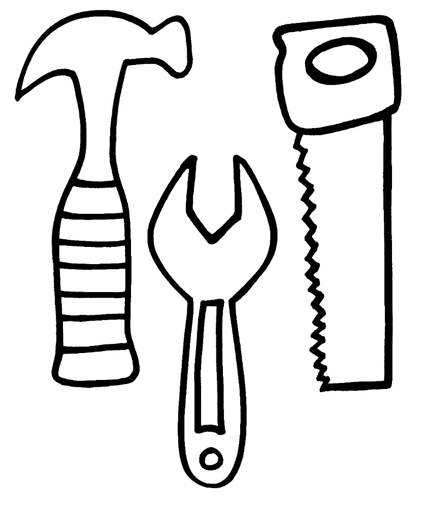 Раскраска с наклейками «Рабочие инструменты»