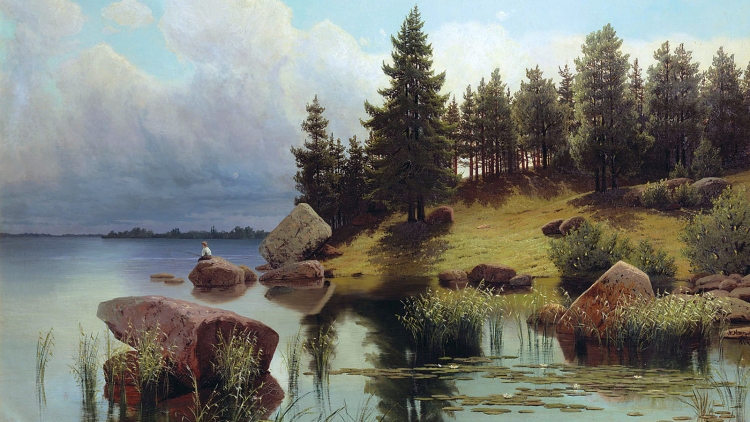 Левитан заросший пруд 1887