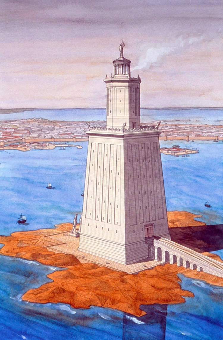 Александрийский маяк рисунок карандашом