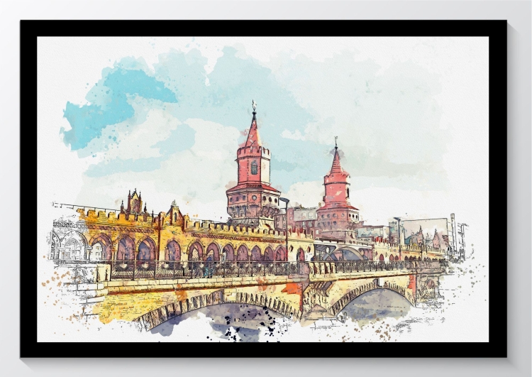 Берлин рисунок акварель