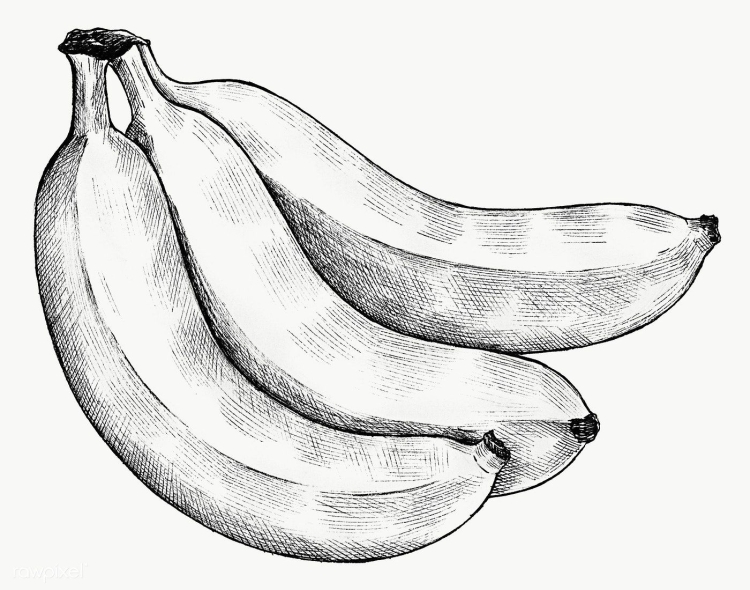 Рисунок банана карандашом