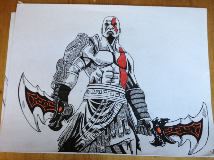 Кратос God of War 4 Tattoo