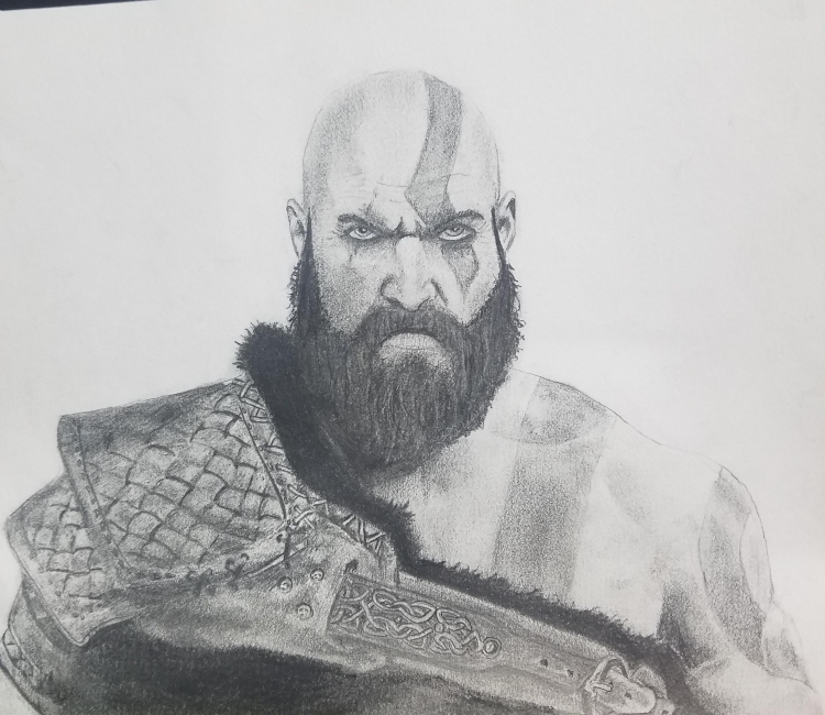 God of War 4 нарисовать