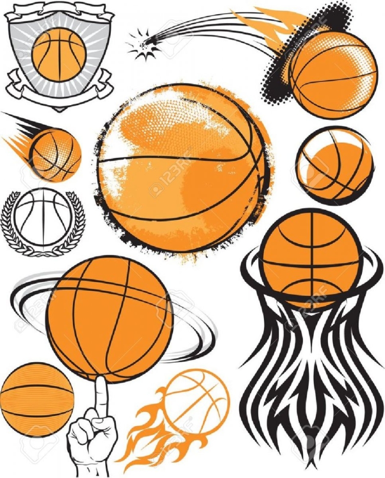 Баскетбольный мяч рисунок карандашом