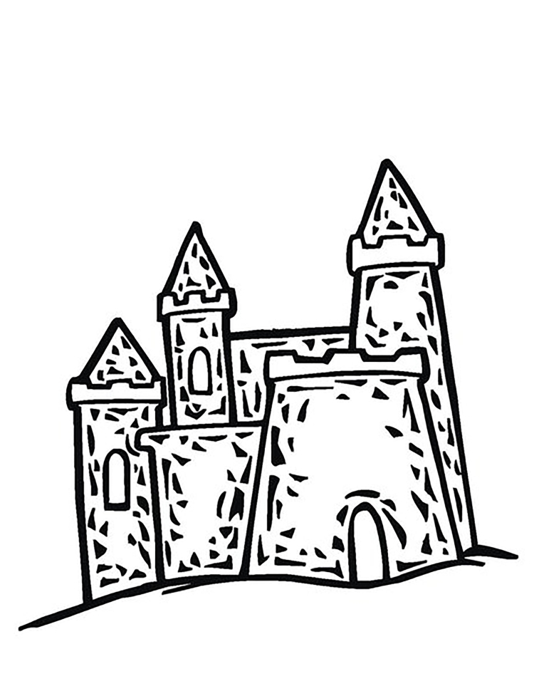 Рисунок замок снежной королевы карандашом