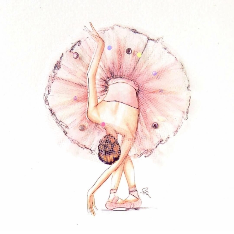 Детский рисунок балерина