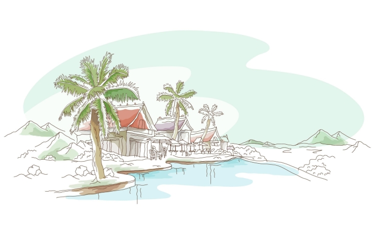 Кирпичные острова иллюстрация