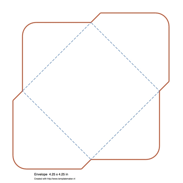 Дизайнерский конверт C6 с треугольным клапаном