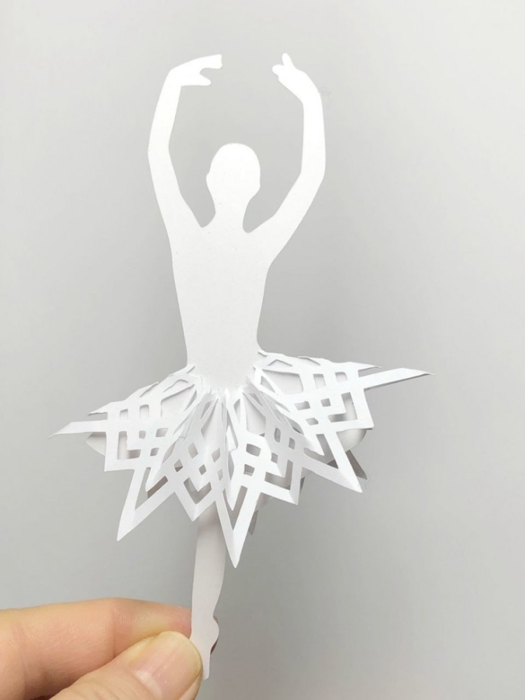 Балерина из бумаги: шаблоны для вырезания, трафареты, вытынанки на Новый Год