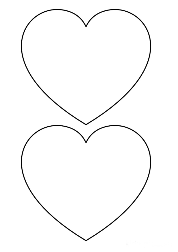 Рисунок сердечко шаблон