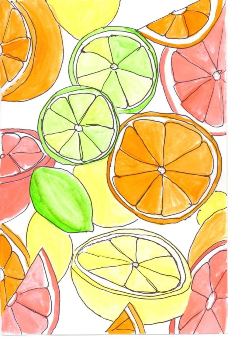 Апельсин иллюстрация