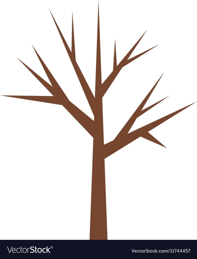 Шаблон ствол дерева для аппликации