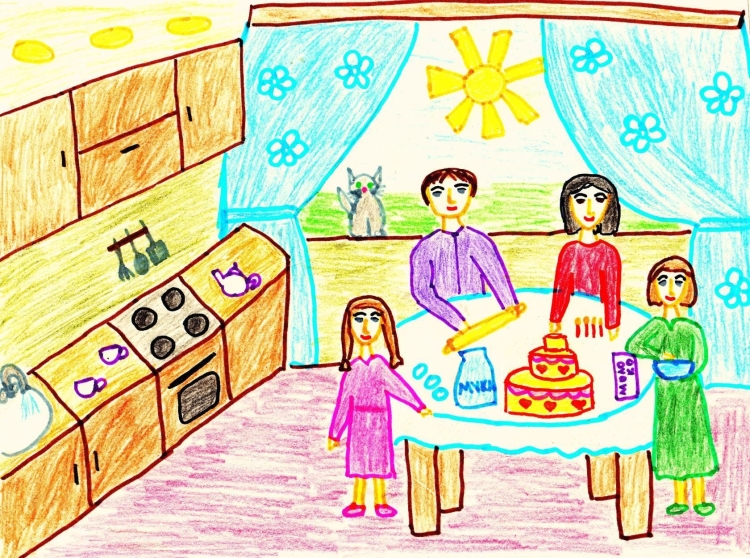 Семейные традиции рисунки детей