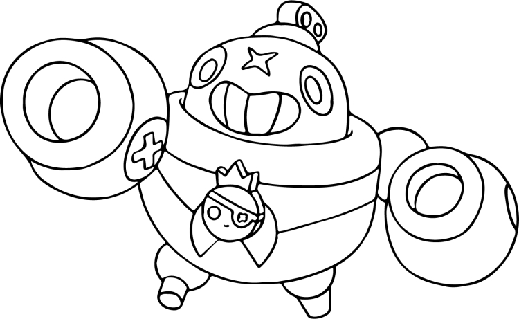 Раскраска Brawl Stars тик