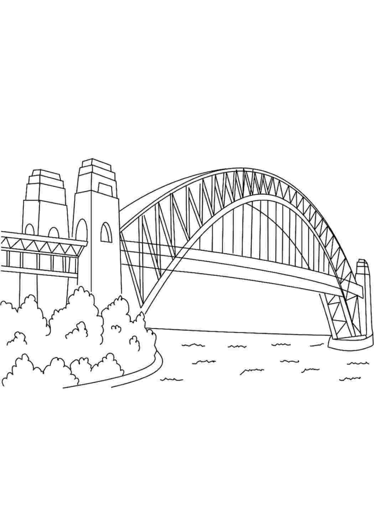 Мост рисунок детский