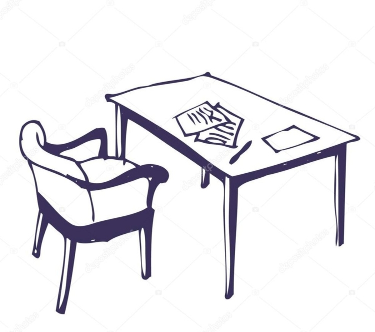 Стол и стул рисунок для детей
