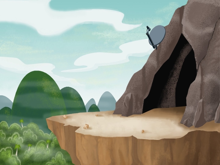Пещера рисунок для детей