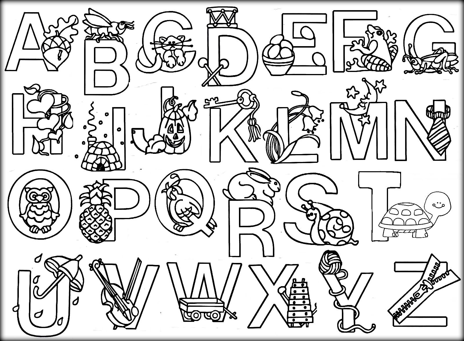 Буквы алфавита для раскраски - Блог для саморазвития