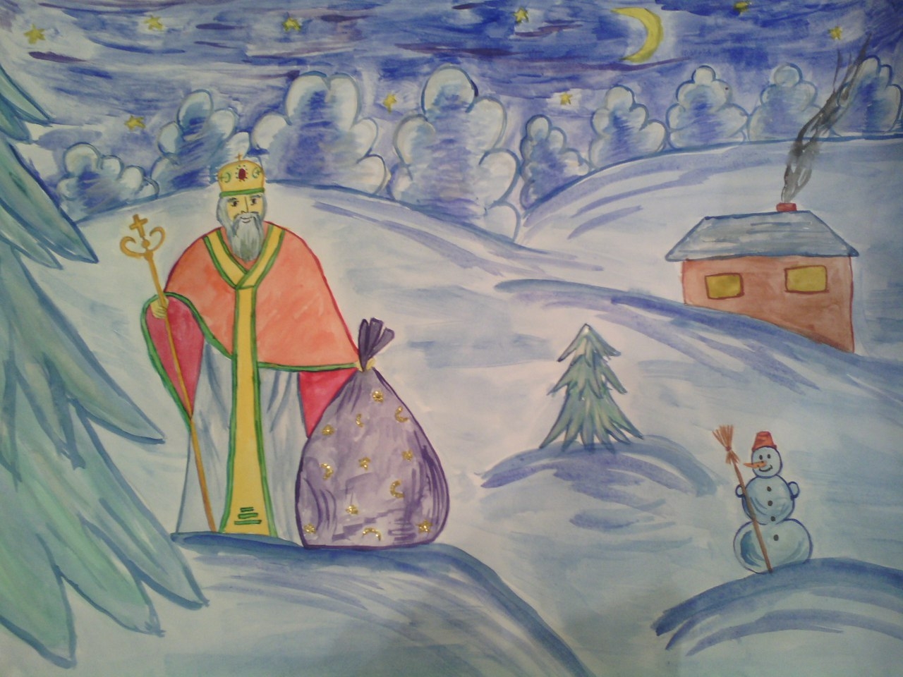 Нарисуй св. Рисунок ко Дню Святого Николая. Рисунки на день Святого Николая для детей. Малюнки на день Святого Миколая.
