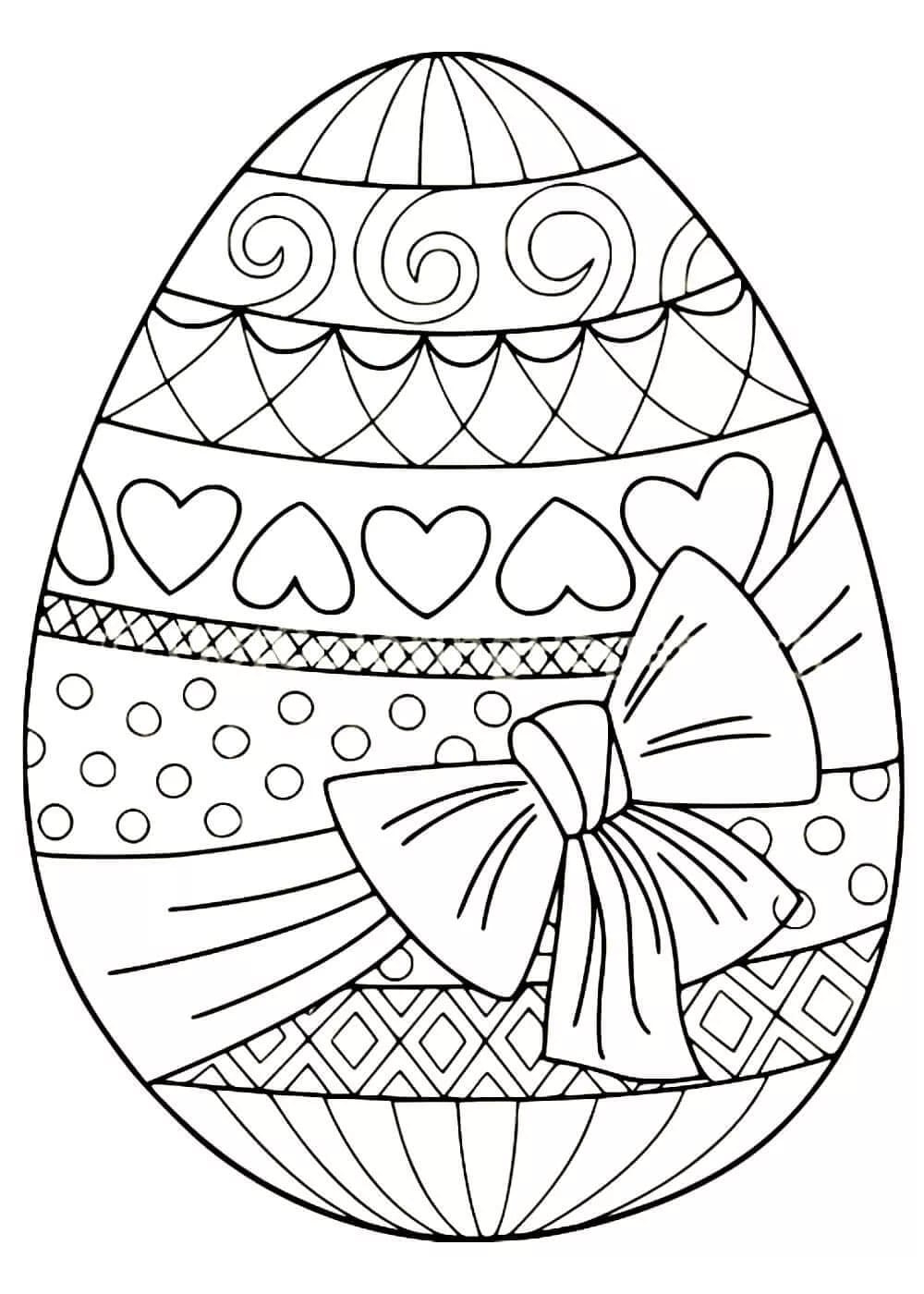 Раскраски для девочек и мальчиков Пасхальные яйца