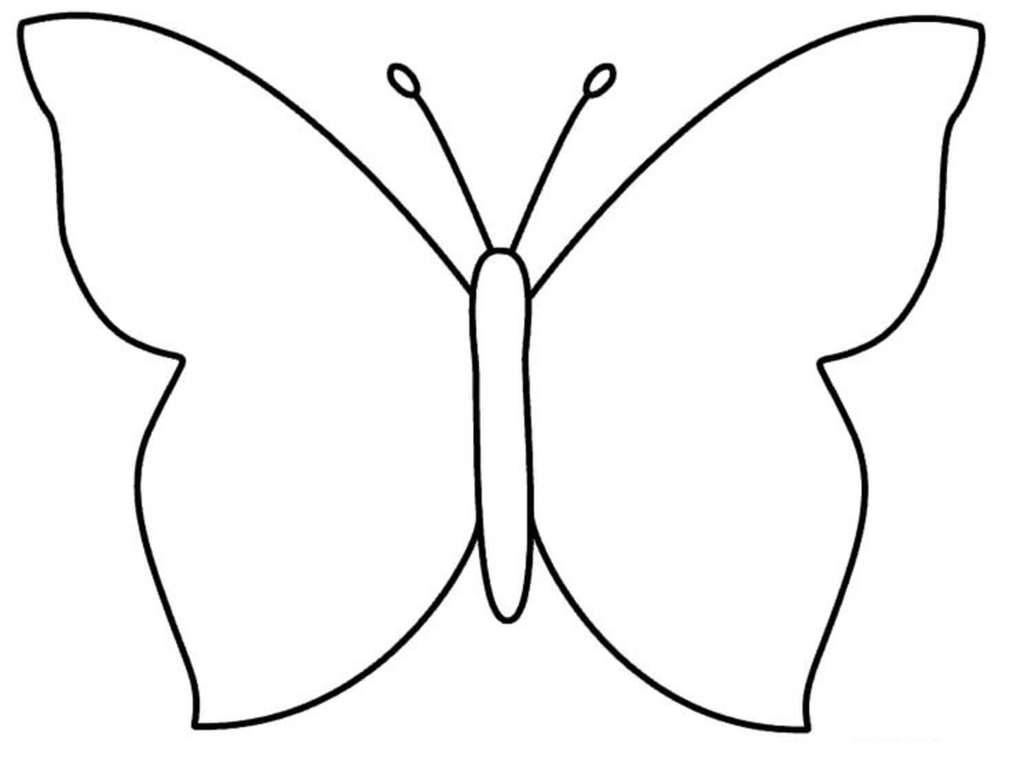 Шаблон и трафарет бабочки для вырезания из бумаги