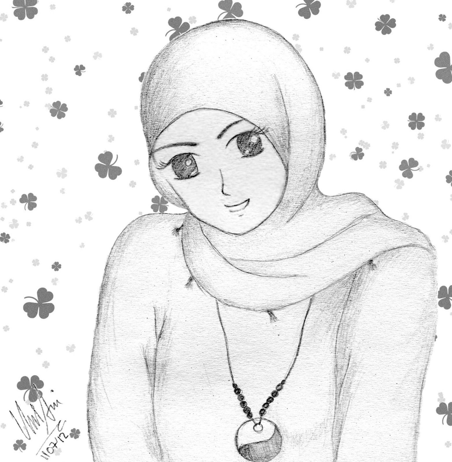 Рисунки карандашом мусульманки