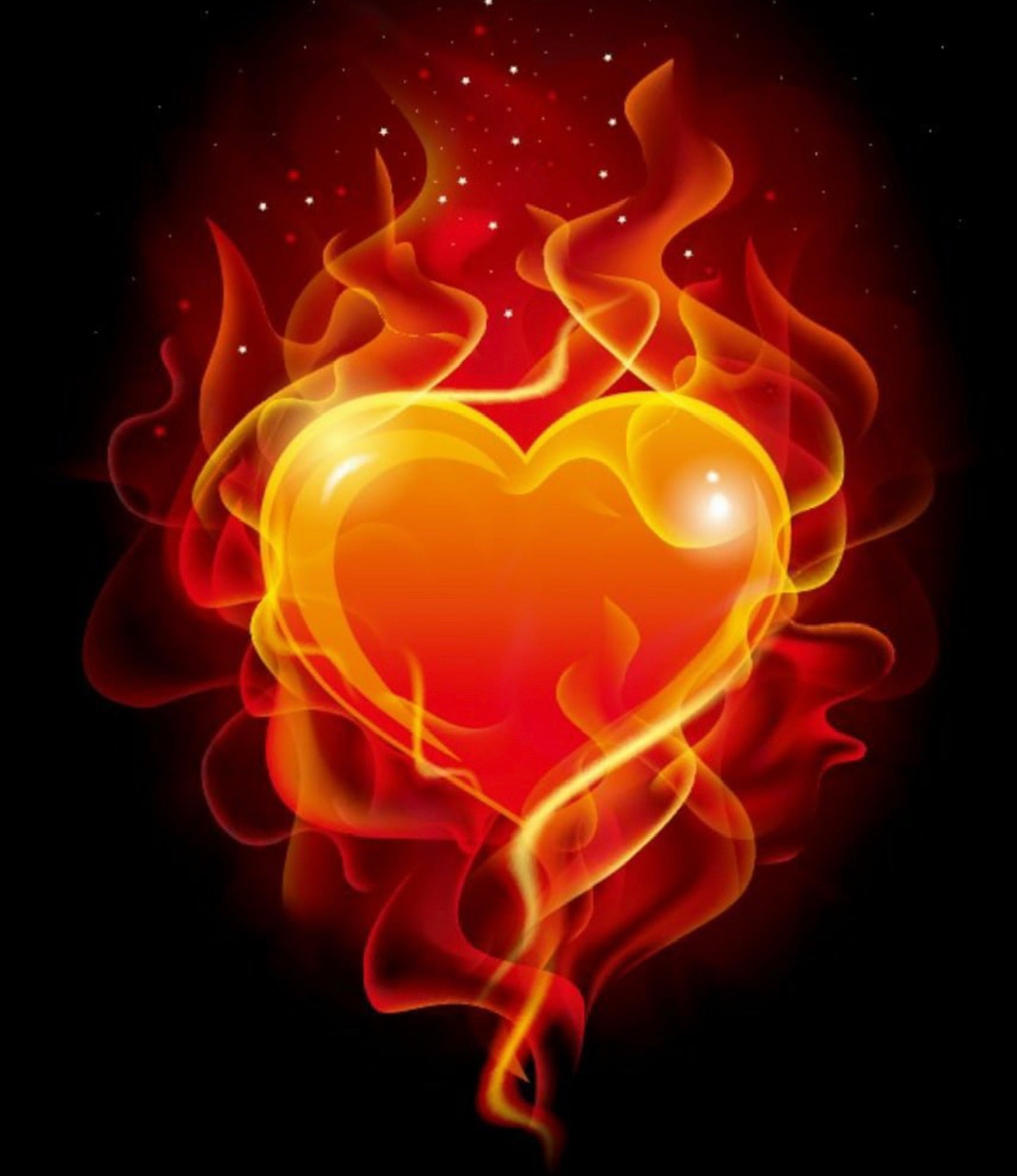 Картинки сердце в огне для срисовки (66 фото)
