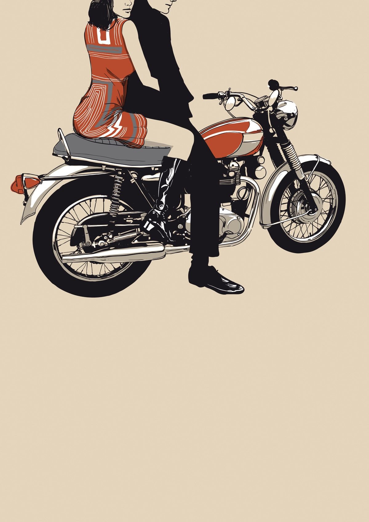 I ride you ride bang. Мотоцикл арт. Пара на мотоцикле арт. Женщина на мотоцикле рисунок.
