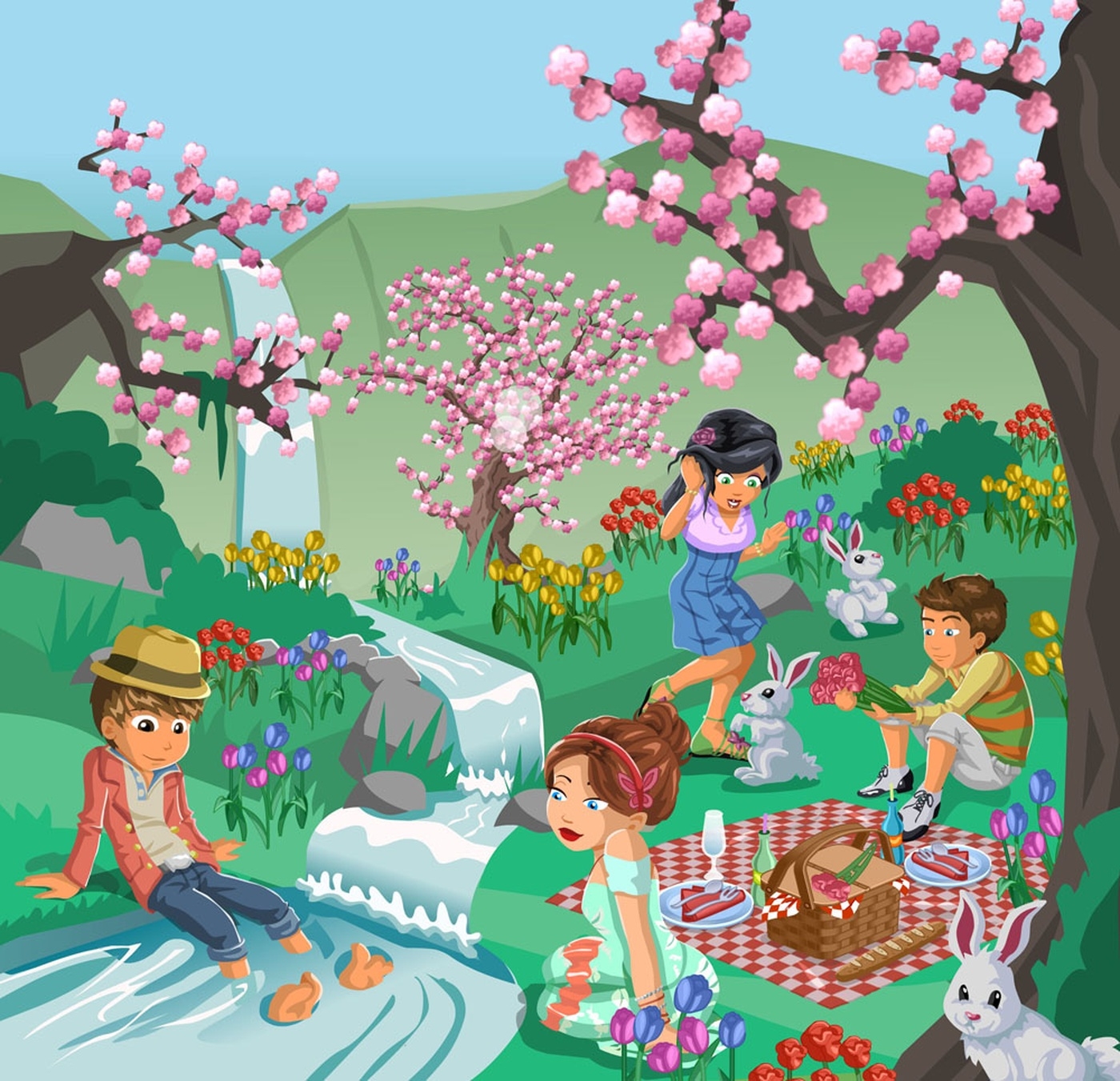 Развлечения весной для детей. Весенние иллюстрации. Spring для детей.