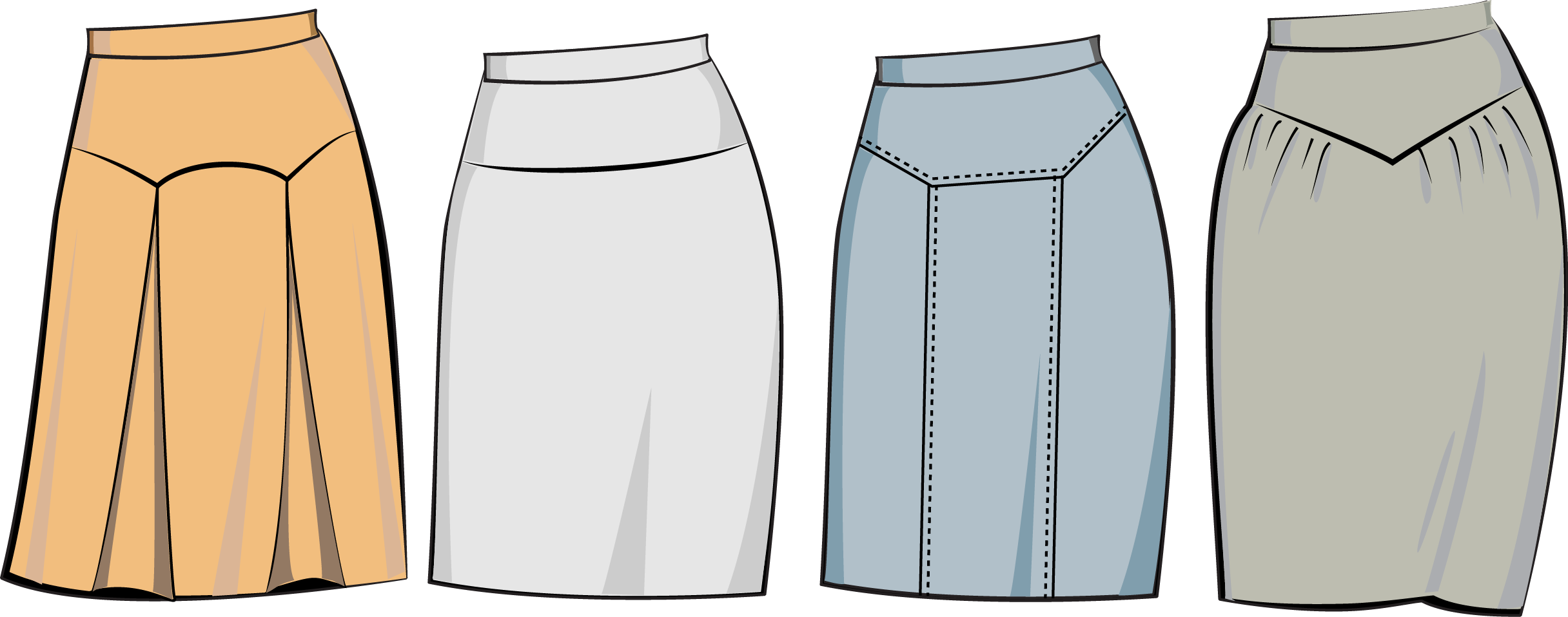 Как сшить юбку на кокетке с карманами и кантом? Часть 1. Моделирование юбки с отстрочкой для Инги.