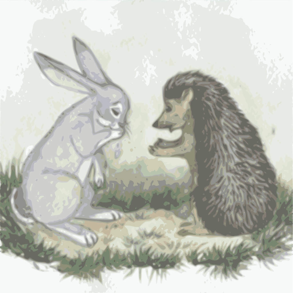 Картинки ежик и заяц