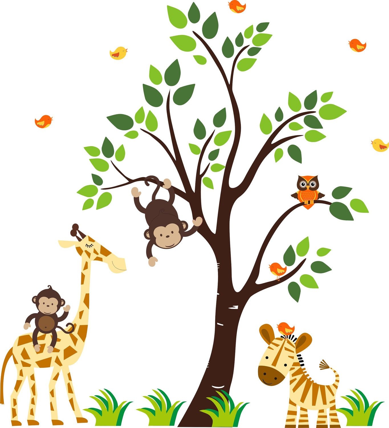 раскраска Матери обезьяны и ее ребенок сидит в ветвях дерева