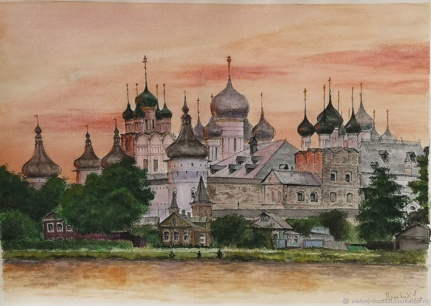 Открытка Панорама города. Ростов Великий, 1984 год