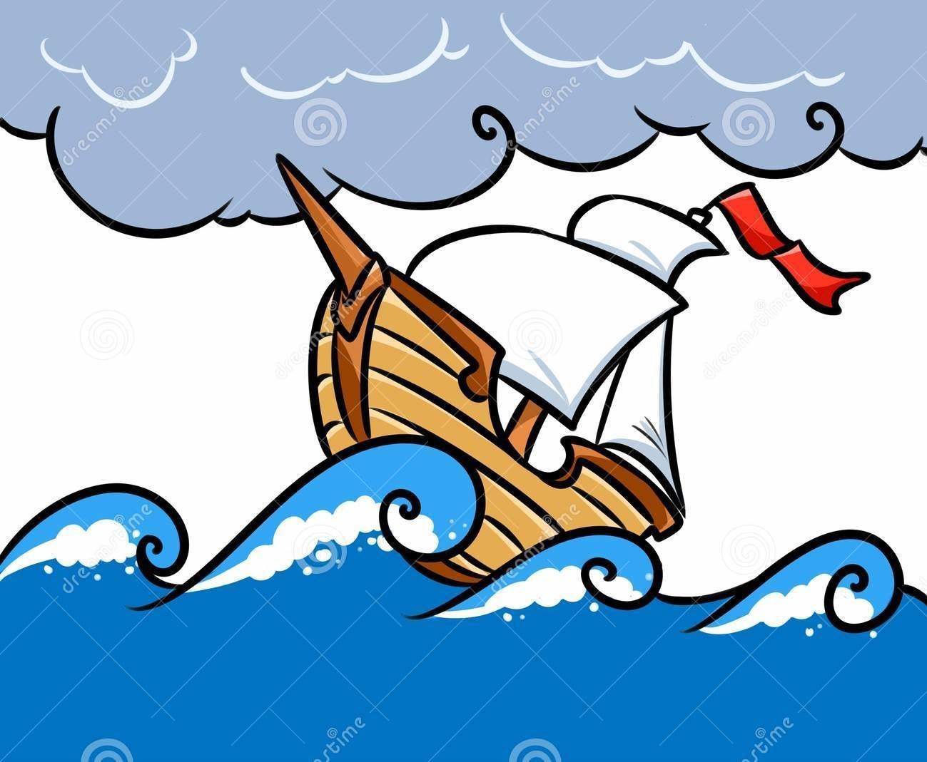 в море ветер в море буря мультфильм
