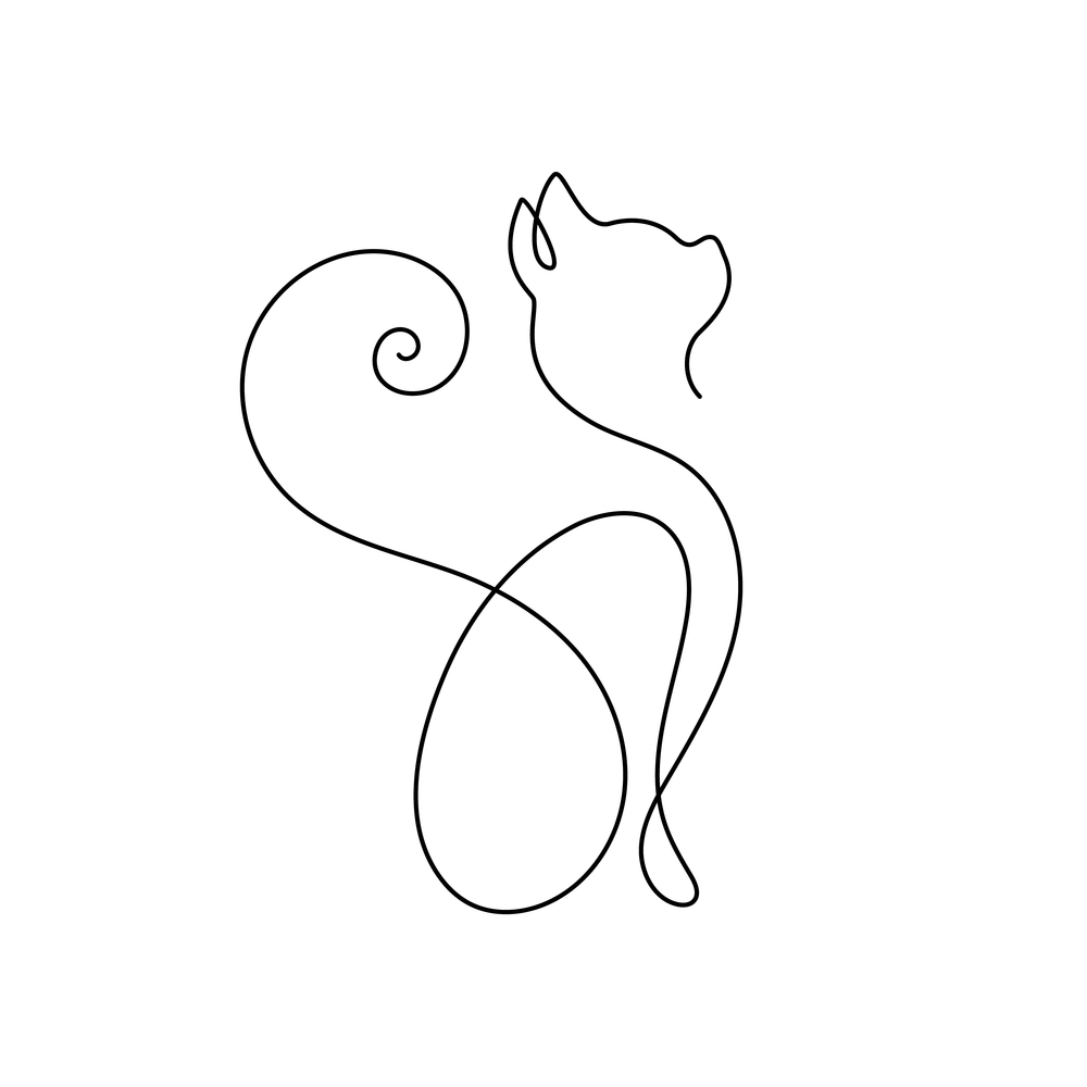 Векторы по запросу Рисование кошек одной линией - страница 5