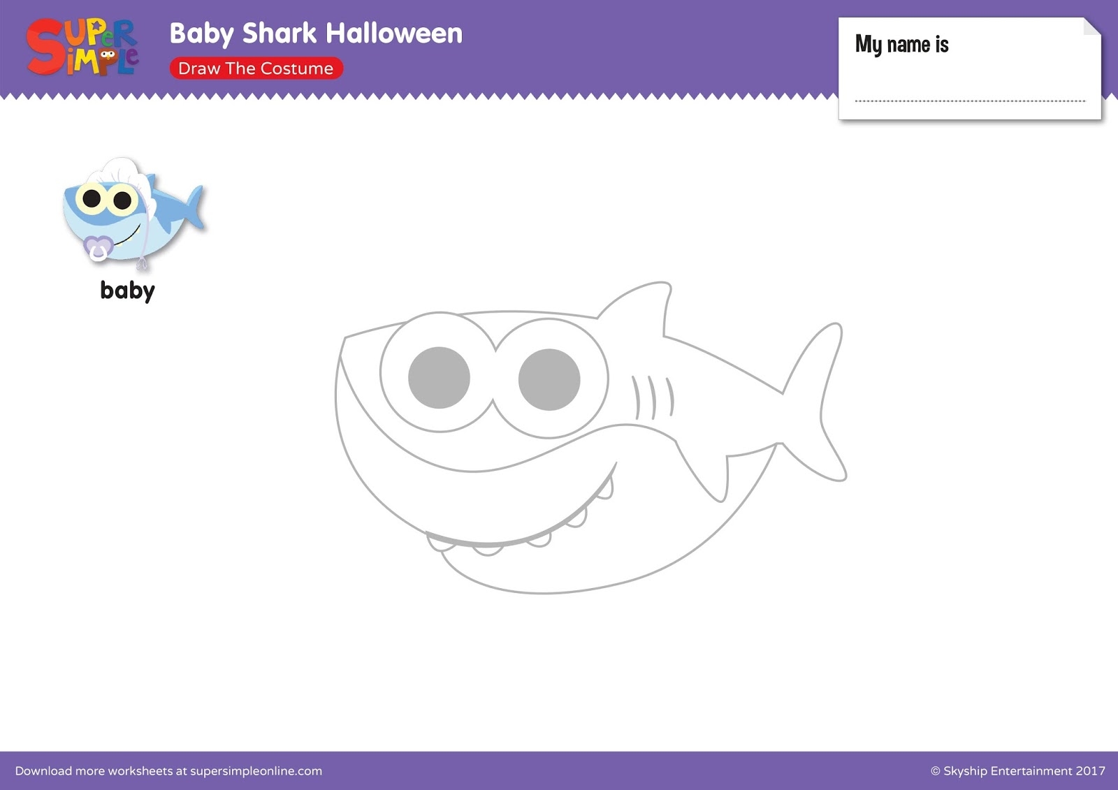 Super simple songs baby shark. Baby Shark. Бэби Шарк Хэллоуин. Раскраска Акуленок туруру. Baby Shark super simple.