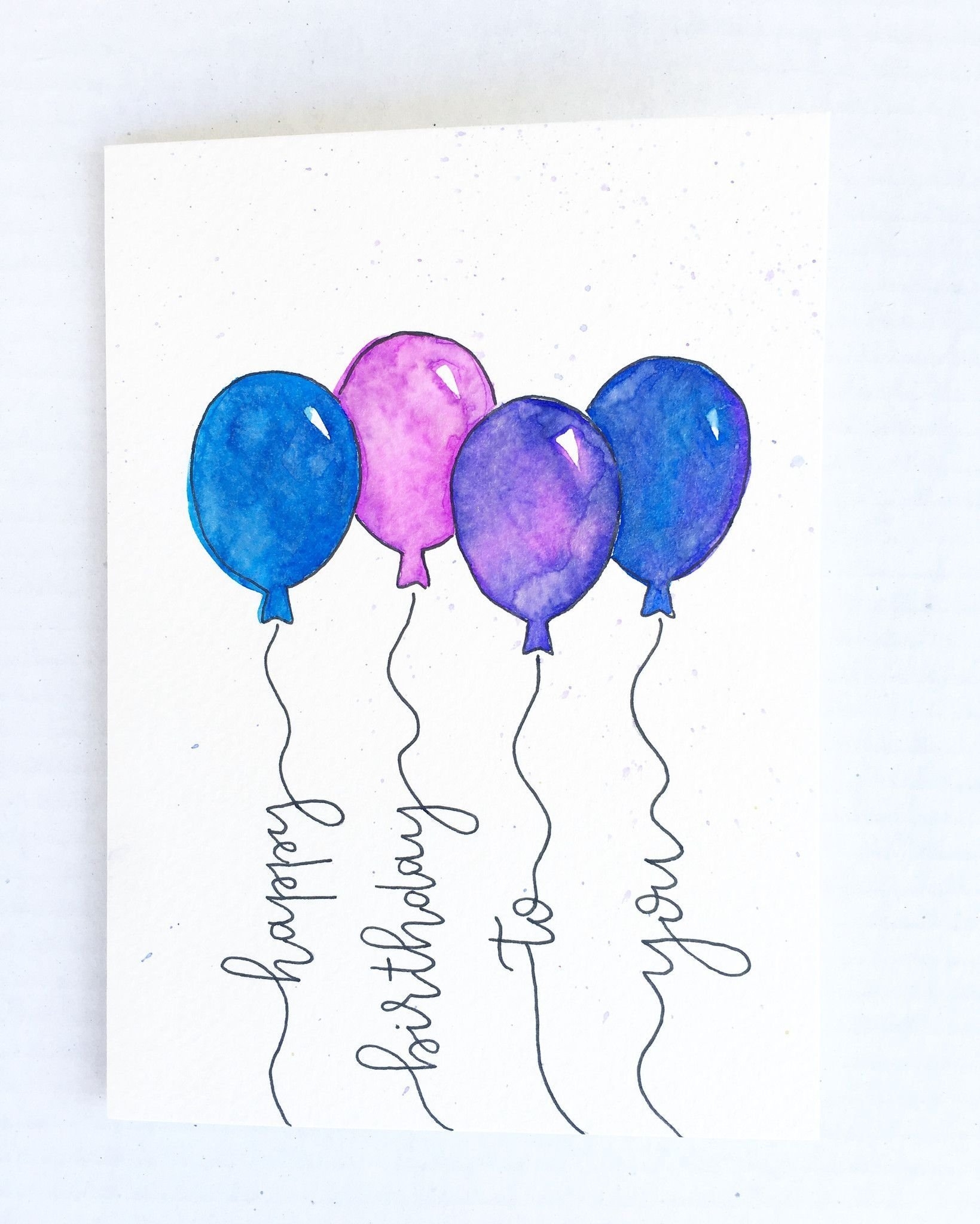 Нарисовать открытку с днем рождения