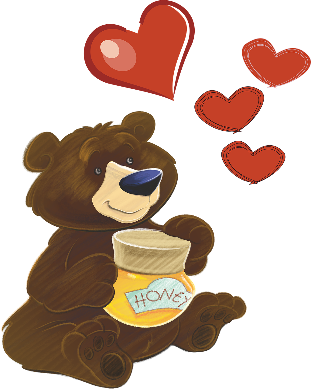 Мишка мед игра. Мишка с сердечком. Медведи любовь. Медвежонок с медом. Медведь с сердцем.