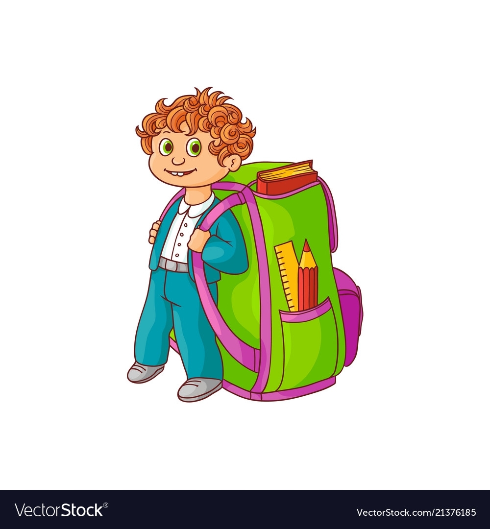 Человек с рюкзаком - клипарт в векторе / векторное изображение
