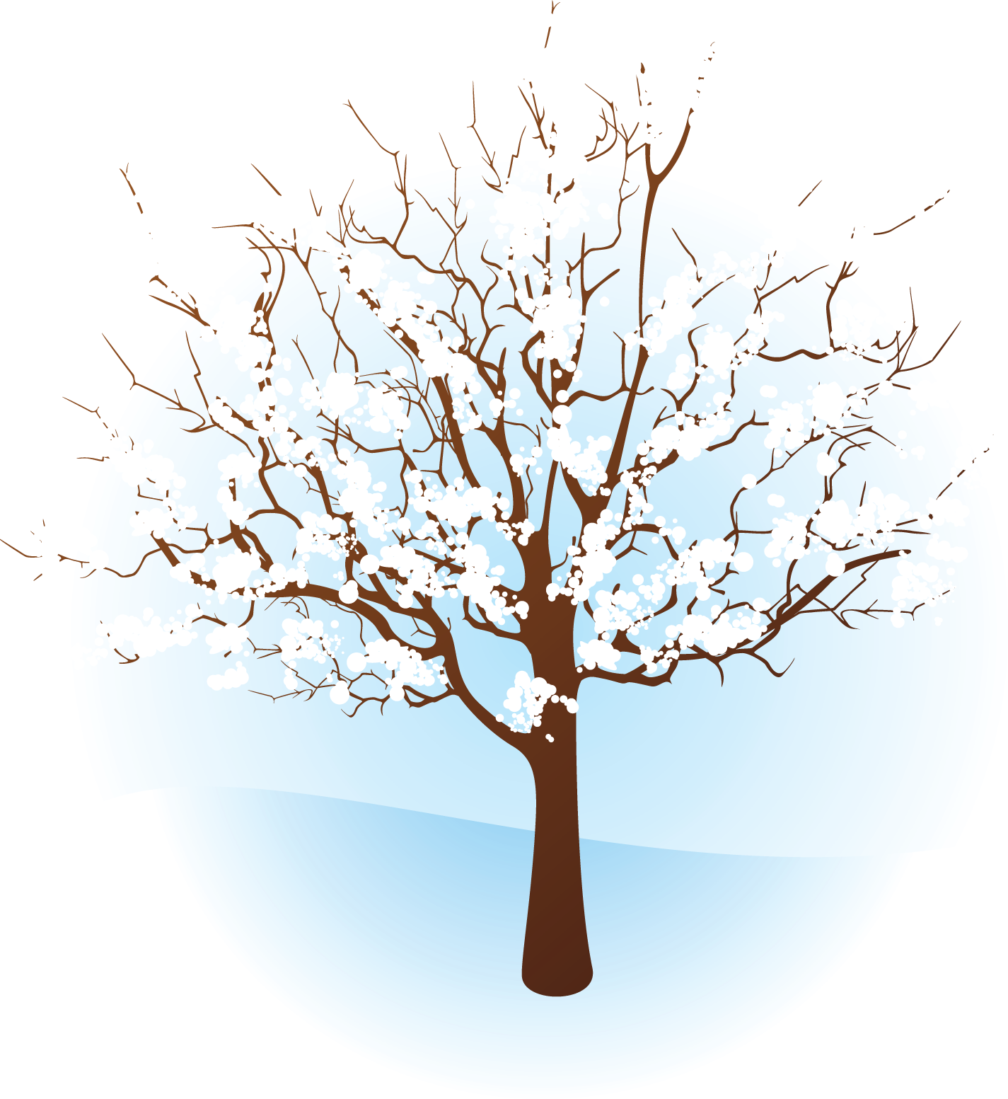 Постер Зимние деревья у озера