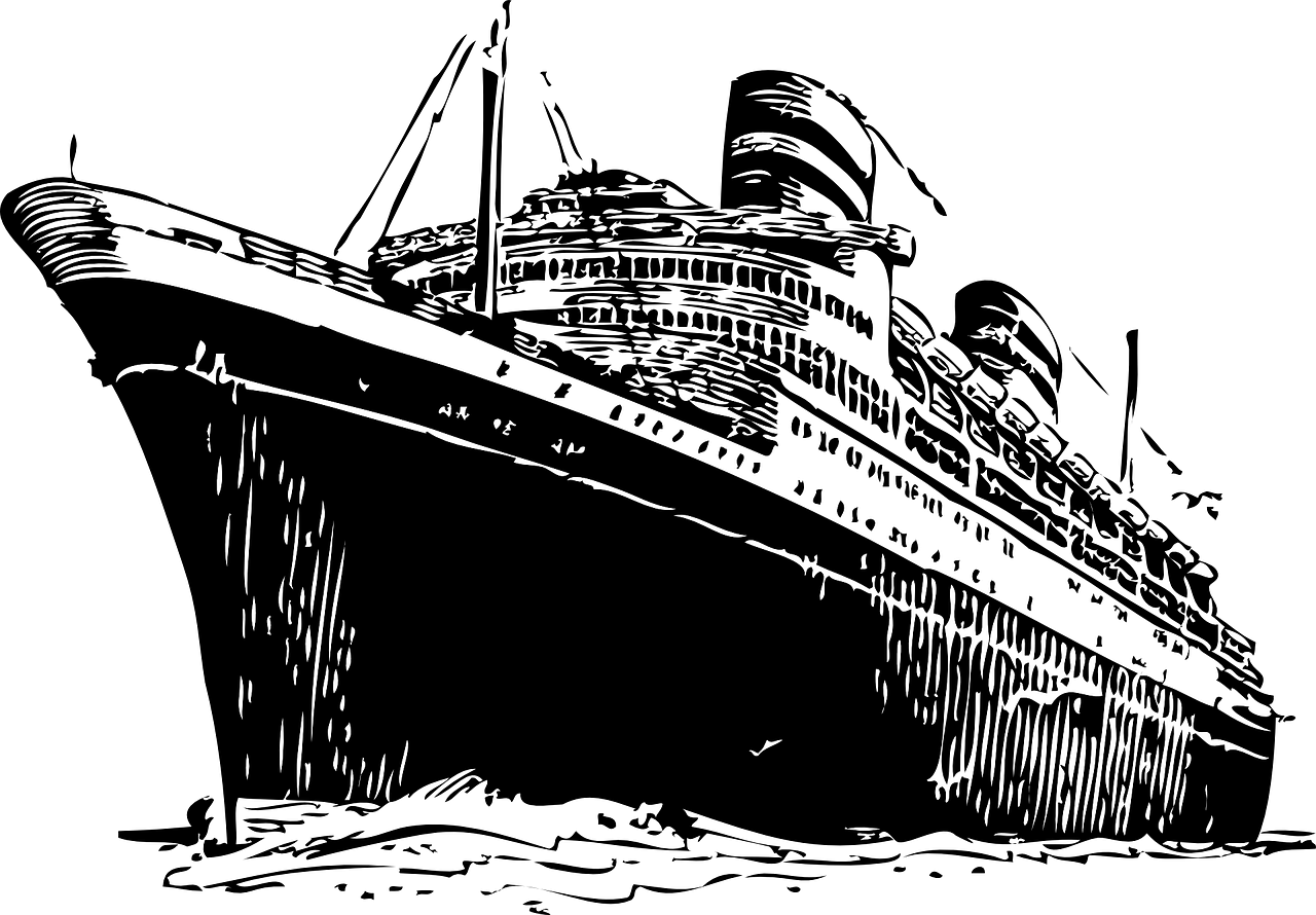 Пароход черно белый. Титаник корабль вектор. Титаник пароход Океанские лайнеры. Титаник ледокол. Корабль зарисовка.