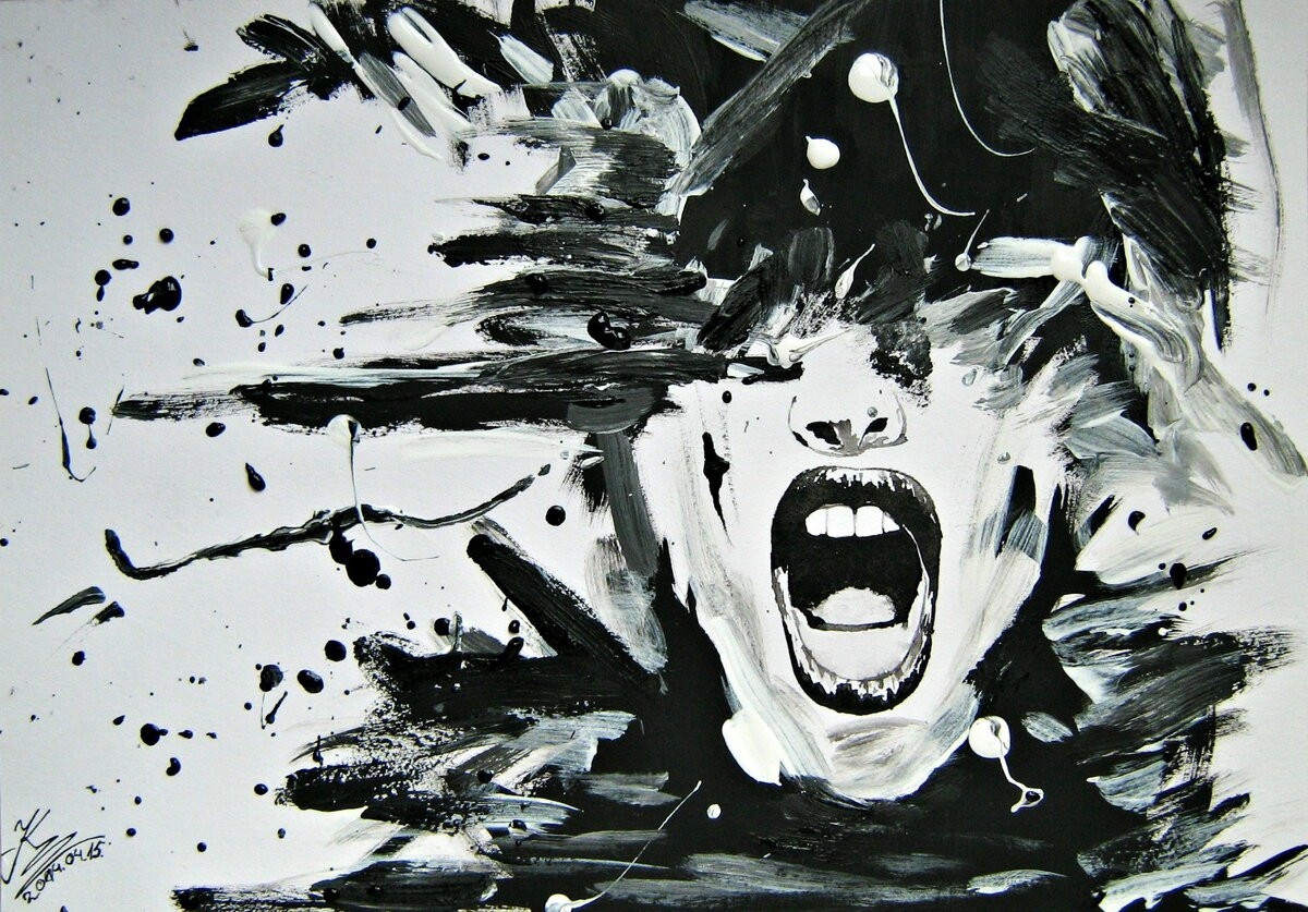 Кричащий человек рисунок - 70 фото